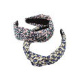 UNIQ Metallic silver bling Leopard  Womens Headbands Knotted headbands Leopard Print Headband